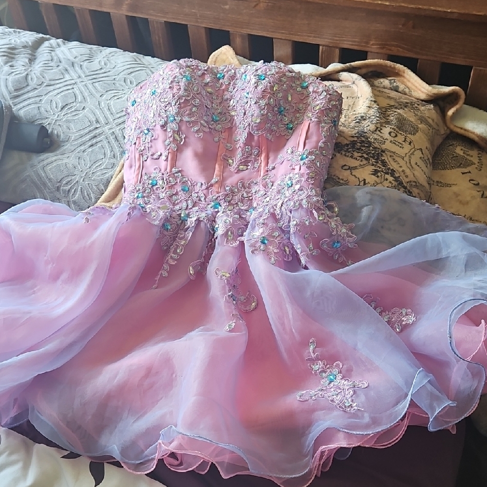 Elegant Pink Embroidered Kids Dress